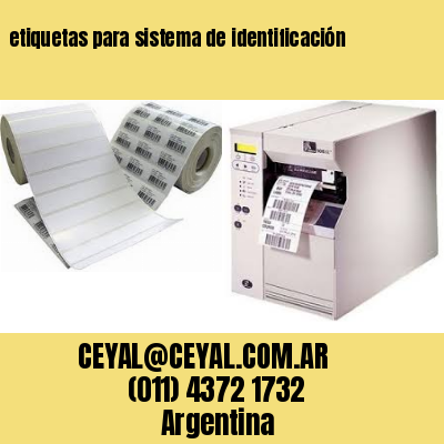 etiquetas para sistema de identificación