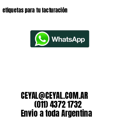 etiquetas para tu facturación