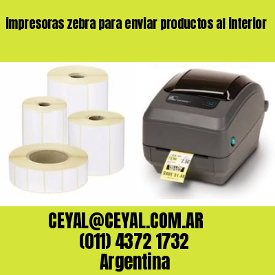 impresoras zebra para enviar productos al interior