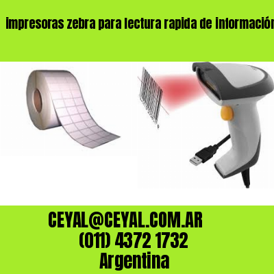 impresoras zebra para lectura rapida de información