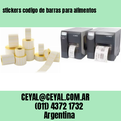 stickers codigo de barras para alimentos