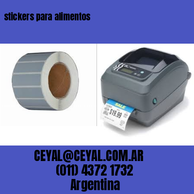 stickers para alimentos