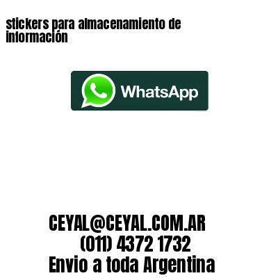 stickers para almacenamiento de información