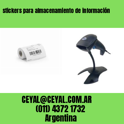 stickers para almacenamiento de información