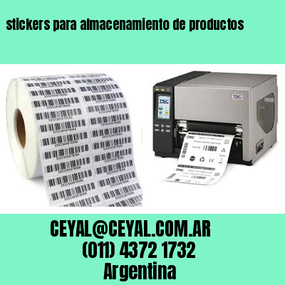 stickers para almacenamiento de productos