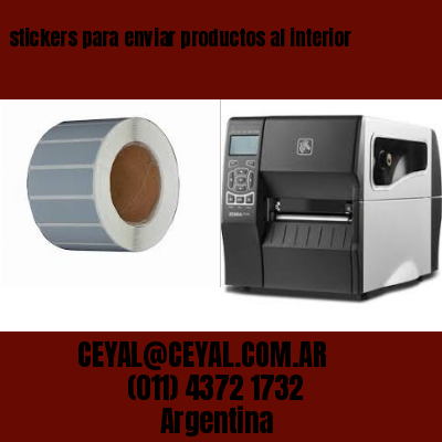 stickers para enviar productos al interior