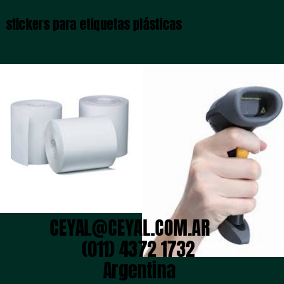 stickers para etiquetas plásticas