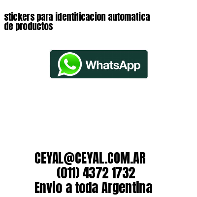 stickers para identificacion automatica de productos