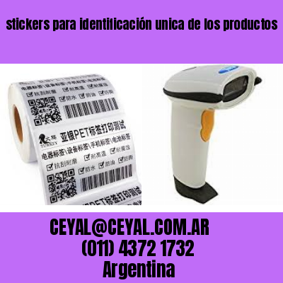 stickers para identificación unica de los productos