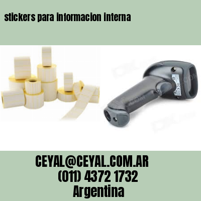 stickers para informacion interna