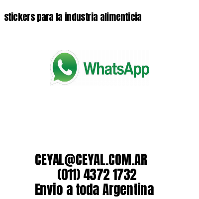 stickers para la industria alimenticia