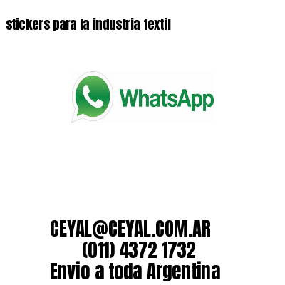 stickers para la industria textil