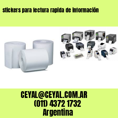 stickers para lectura rapida de información