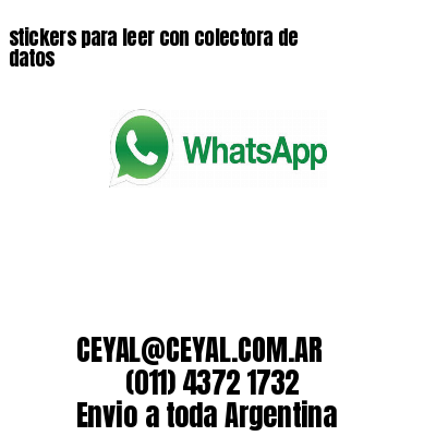 stickers para leer con colectora de datos