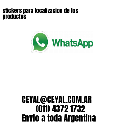 stickers para localizacion de los productos