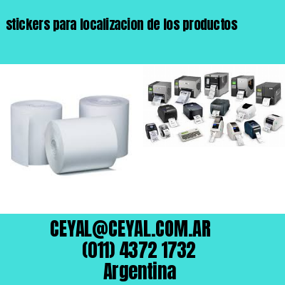 stickers para localizacion de los productos