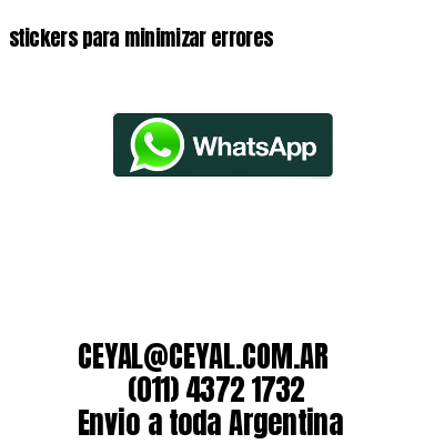 stickers para minimizar errores