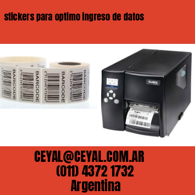 stickers para optimo ingreso de datos