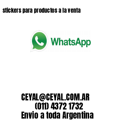 stickers para productos a la venta