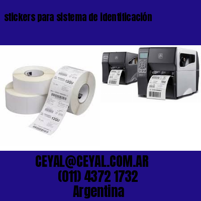 stickers para sistema de identificación