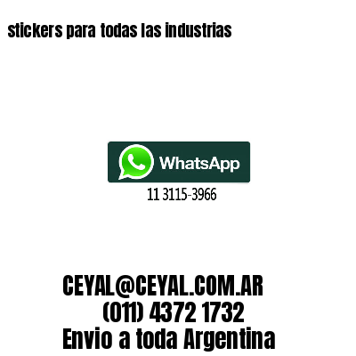 stickers para todas las industrias