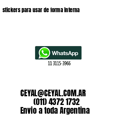 stickers para usar de forma interna