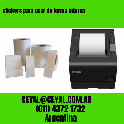 stickers para usar de forma interna