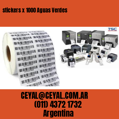 stickers x 1000 Aguas Verdes