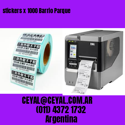 stickers x 1000 Barrio Parque