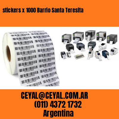 stickers x 1000 Barrio Santa Teresita