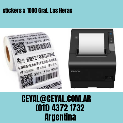 stickers x 1000 Gral. Las Heras