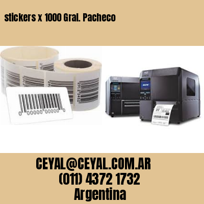 stickers x 1000 Gral. Pacheco