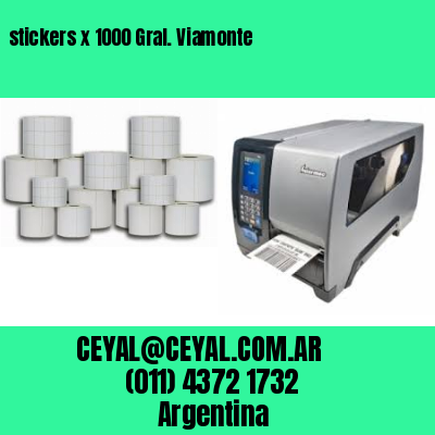 stickers x 1000 Gral. Viamonte