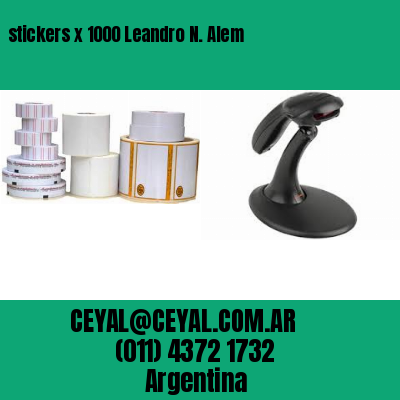 stickers x 1000 Leandro N. Alem