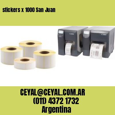 stickers x 1000 San Juan