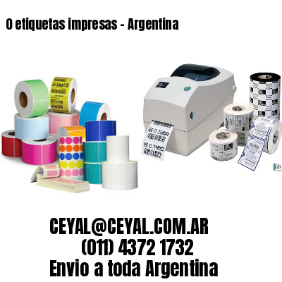 0 etiquetas impresas - Argentina