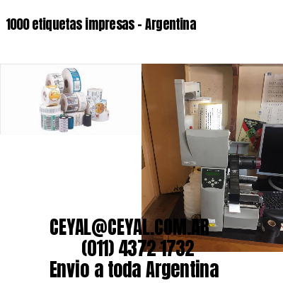 1000 etiquetas impresas – Argentina