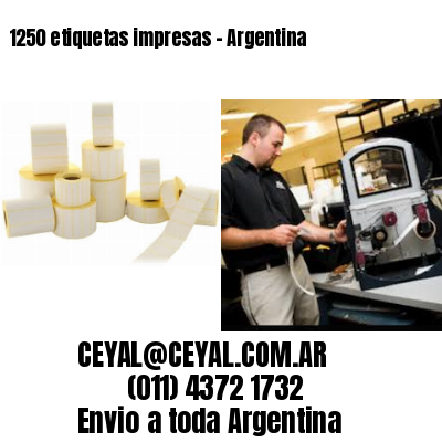 1250 etiquetas impresas - Argentina