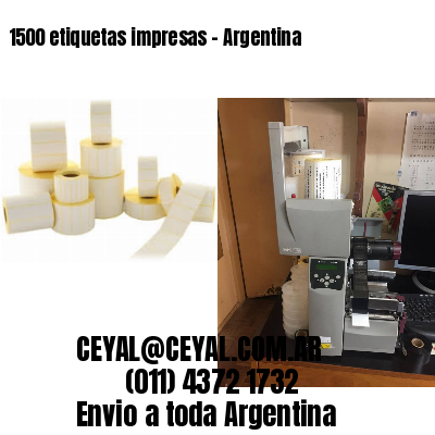 1500 etiquetas impresas – Argentina