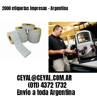 2000 etiquetas impresas - Argentina