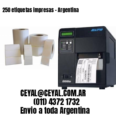 250 etiquetas impresas - Argentina