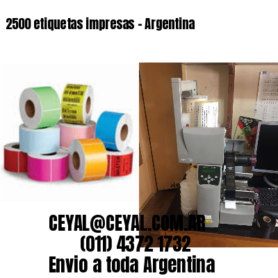 2500 etiquetas impresas – Argentina