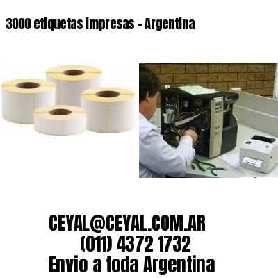 3000 etiquetas impresas – Argentina