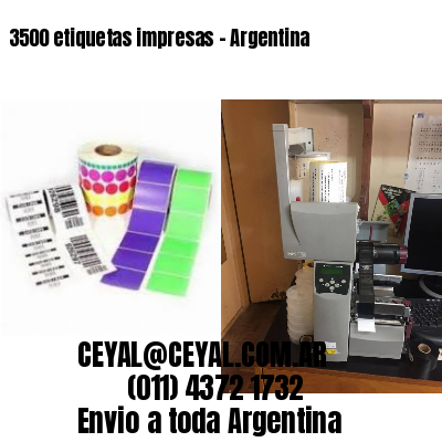 3500 etiquetas impresas - Argentina