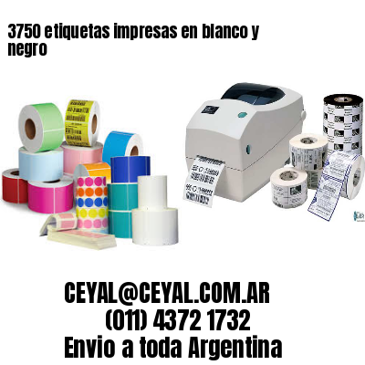 3750 etiquetas impresas en blanco y negro