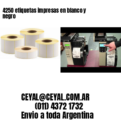 4250 etiquetas impresas en blanco y negro