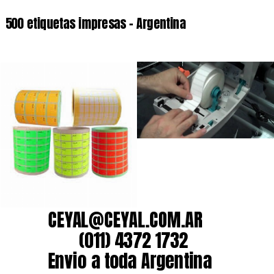 500 etiquetas impresas - Argentina