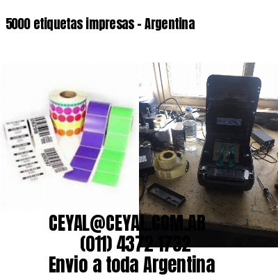 5000 etiquetas impresas – Argentina