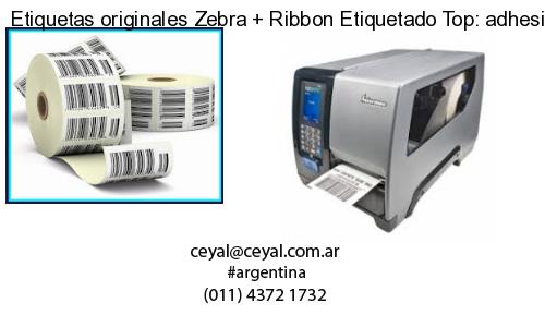 Etiquetas originales Zebra   Ribbon Etiquetado Top: adhesivo   ribbo