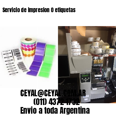 Servicio de impresion 0 etiquetas